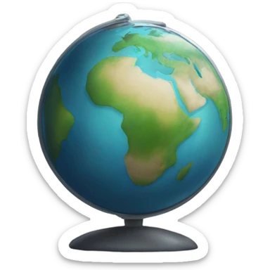 Earth spinnjng sticker