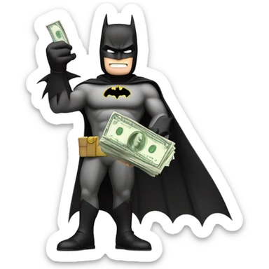 Batman offering money  sticker