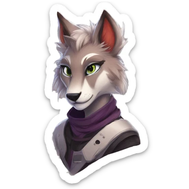 Edgy anthro furry by Falvie, LiLaiRa, AngieWolf sticker