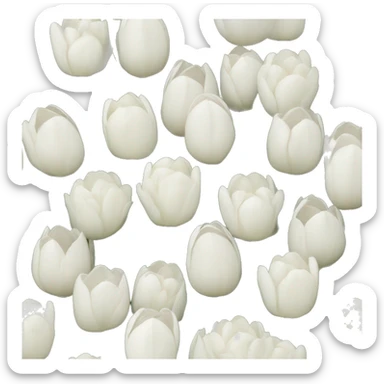 White hydrangea white tulip bouquet sticker