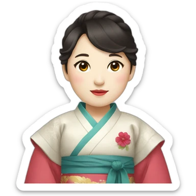 korean traditional dress sticker