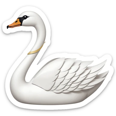 Small paper swan . sticker