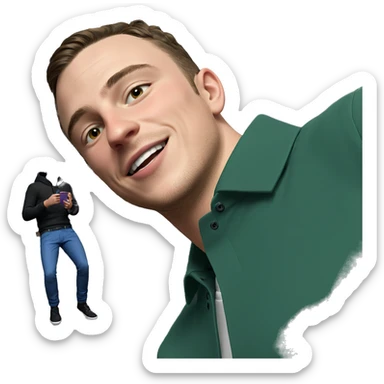 boys enjoying night out sticker