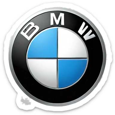bmw logo black sticker