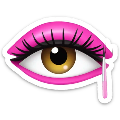 Pink lash artist Tweezers sticker
