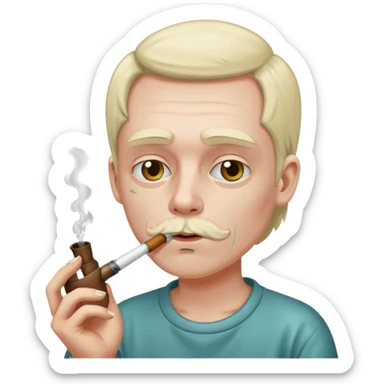 Emoji smoking meth pipe sticker