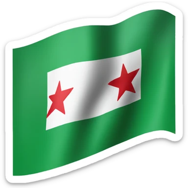 Green Syrian flag  sticker