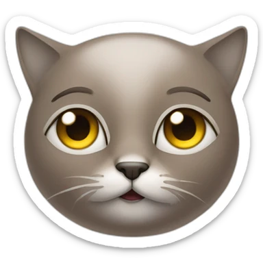 Chat, qui fait les yeux doux sticker