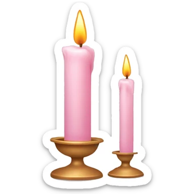 light pink candle sticker