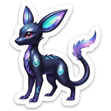 Shiny Ethereal Celestial Salandit-Umbreon-Espeon-Hybrid (Full body) sticker