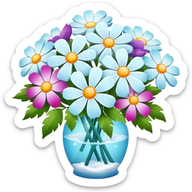 artic flowers bouquet   sticker