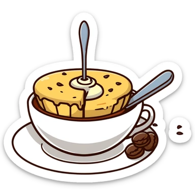scone dipping into a cup of English tea sticker