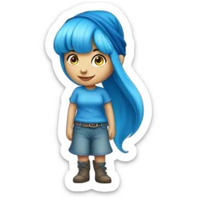 smurf girl sticker