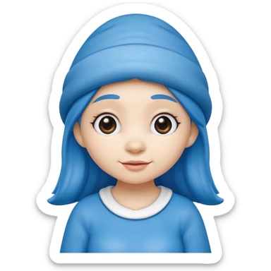 girl smurf  sticker