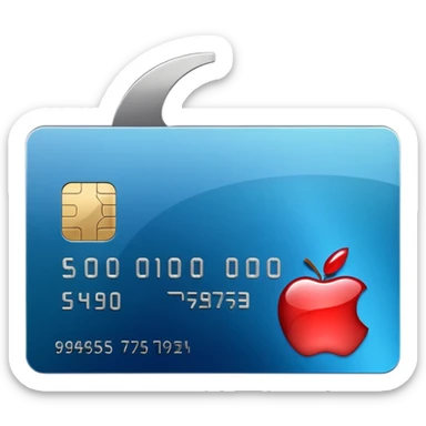 Shiny Apple credit card sticker
