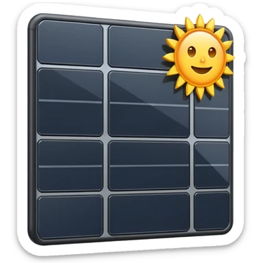 solar panel without sun sticker