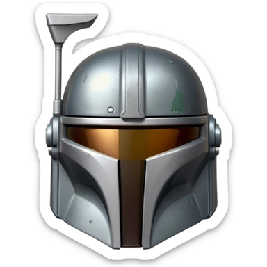 the mandalorian helmet (NOT jango fett) sticker