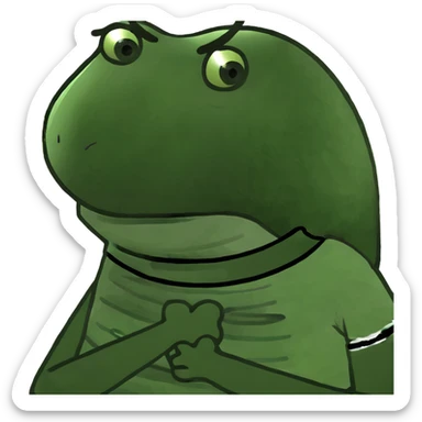 someone grabbing neck with crossed arms sticker