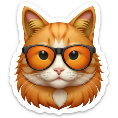Cat with sunglasses sticker