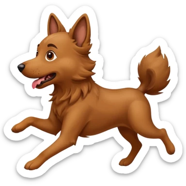 crazy dog running around everywhere sticker
