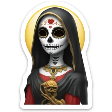 The statue of Santa Muerta, Goddess of Death. sticker