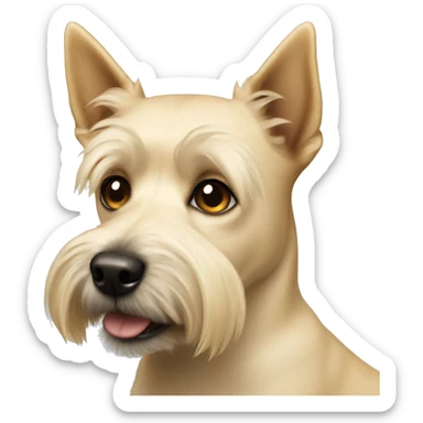 Small light blonde terrier dog sticker