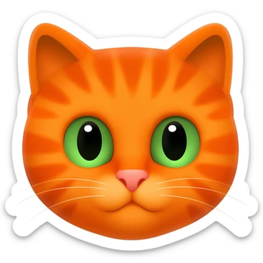 Emoji cat orange sticker