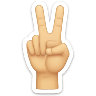 peace sign with thumb out sticker