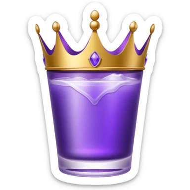 crown royal crown glass with black background sticker