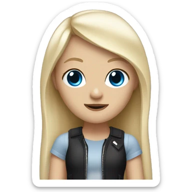 a rock band of 3 girls with blonde hair and blue eyes sticker