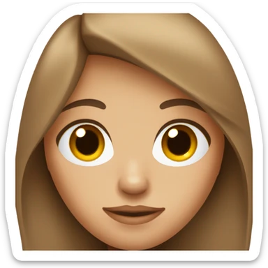 Female with tan skin blue eyes and brown hair  sticker