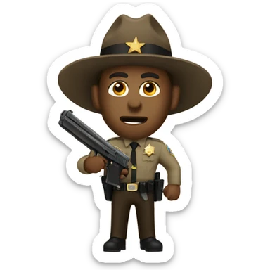 Deputy with gun sticker
