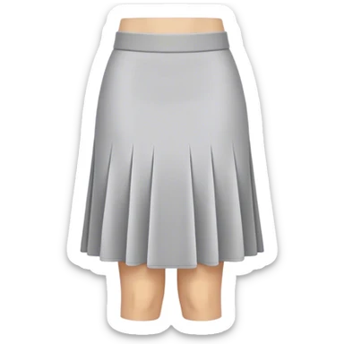 A stylish skirt emoji, knee-length, smooth fabric, simple and modern design, in any color — perfect for casual or chic looks. sticker