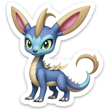 Badass edgy cool realistic Meloetta-Sergal-Cresselia-Palkia-Stitch-Fakémon-creature-hybrid sticker