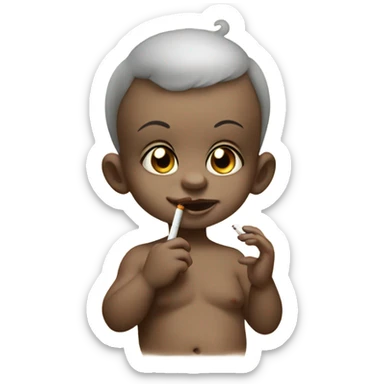 baby smokeing  sticker