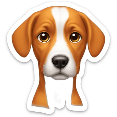 Mão-laranja-cachorro sticker