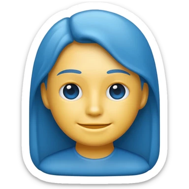 LinkedIn icon, classic emoji style, blue color, simplified, no text, suitable for messaging sticker