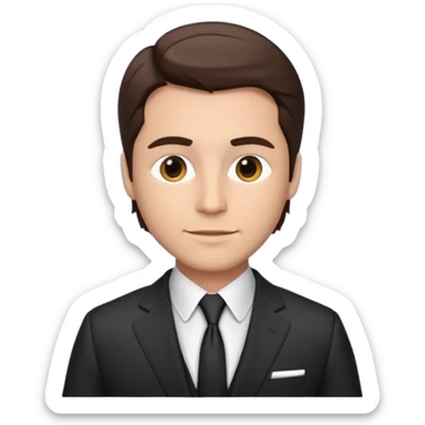 Male brunette movie producer  sticker