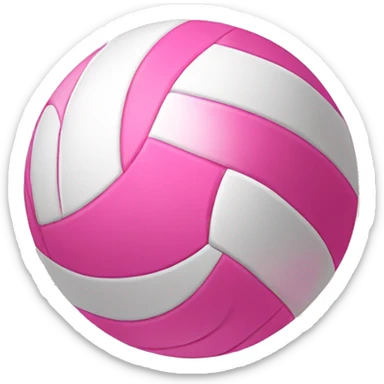Pink volleyball ball sticker