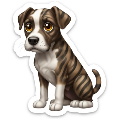Brindle dog  sticker