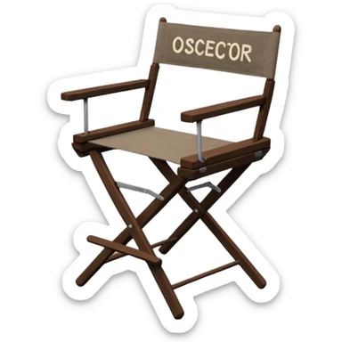 Director’s chair – "osca" foldable chair with “Director” text. sticker
