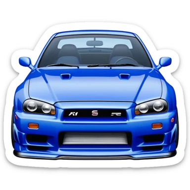 The 1999 Nissan Skyline GT-R R34 is the car used in the movie 2 Fast 2 Furious.   sticker