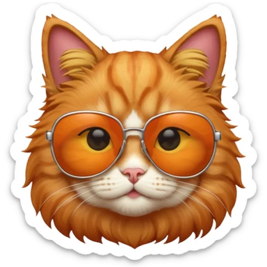 Cat with sunglasses sticker