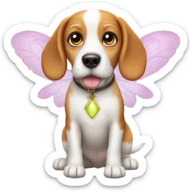 beagle fairy  sticker