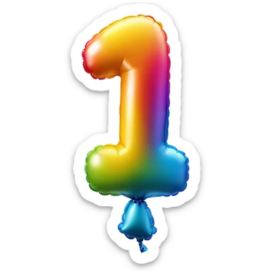 Balloon Number (1)￼￼ sticker