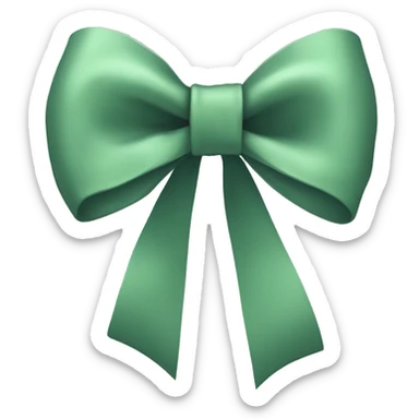 Sage green bow sticker