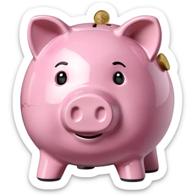 piggy bank representing savings sticker