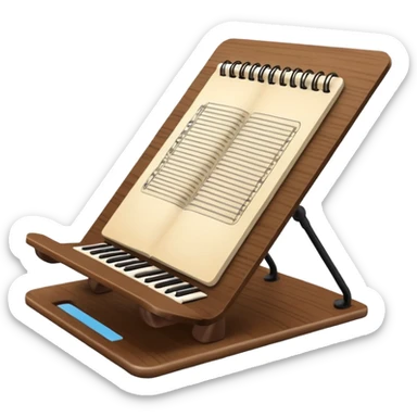 music notebook stand sticker
