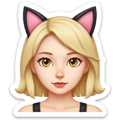 Кошка жена с ушками  sticker