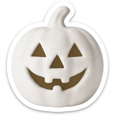 white sparkly halloween object, remove background sticker